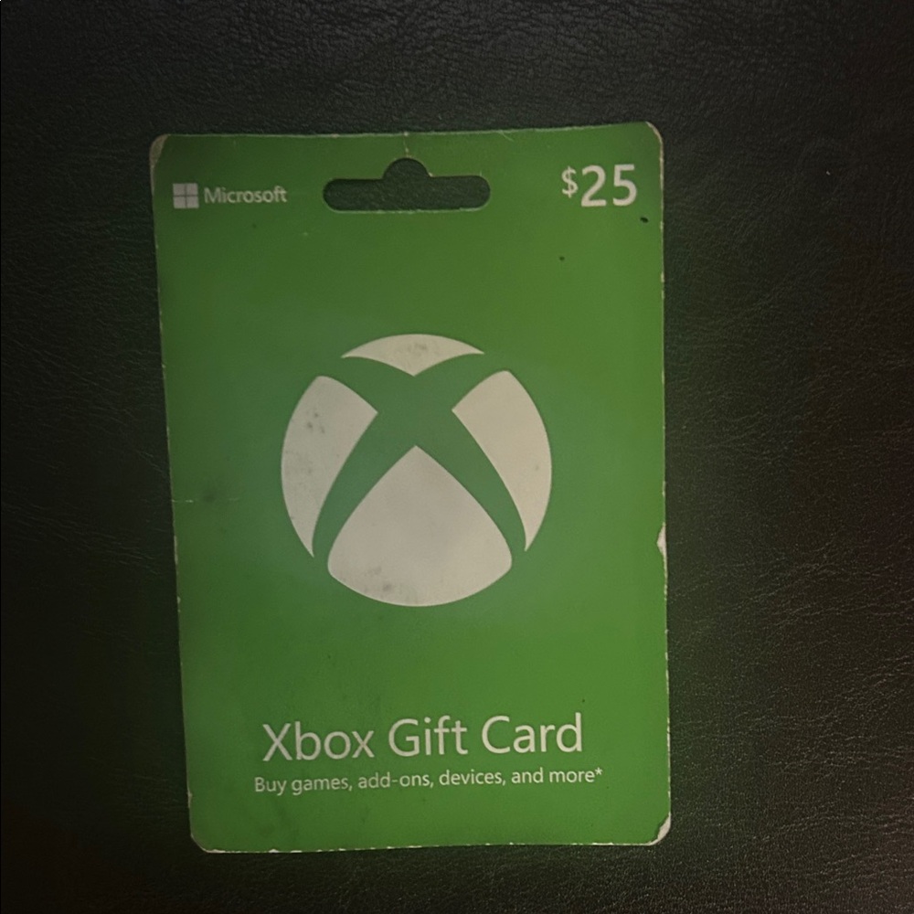 Microsoft Xbox $25 Green Gift Card